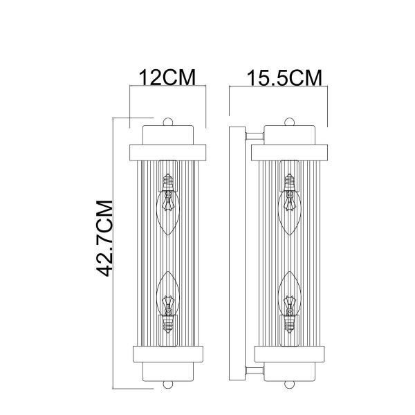 Настенный светильник Arte Lamp Hanna A1070AP-2CC Настенный светильник Arte Lamp Hanna A1070AP-2CC