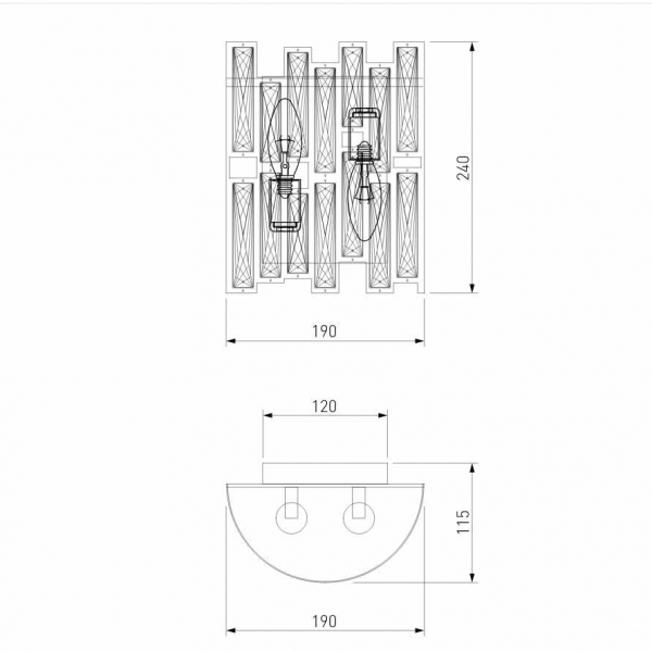 Настенный светильник Bogates Frammenti 352/2 Strotskis Настенный светильник Bogates Frammenti 352/2 Strotskis