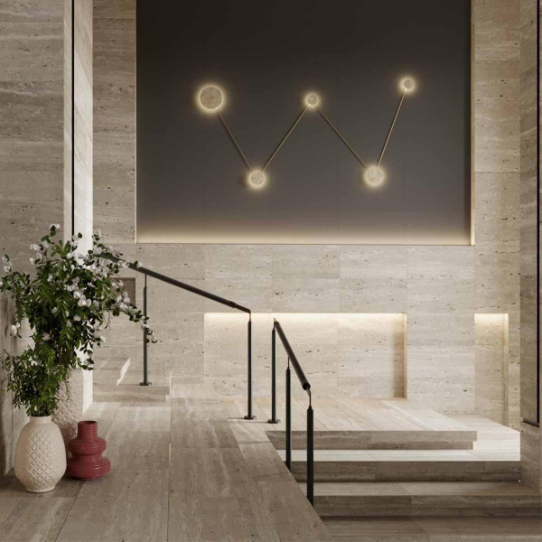Настенный светодиодный светильник Odeon Light Hightech Travertino 6625/25WL Настенный светодиодный светильник Odeon Light Hightech Travertino 6625/25WL