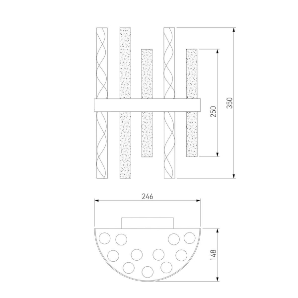 Настенный светильник Bogates Hollis 367/2 никель Настенный светильник Bogates Hollis 367/2 никель