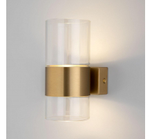 Настенный светодиодный светильник Eurosvet Watford 40021/1 LED латунь/прозрачный