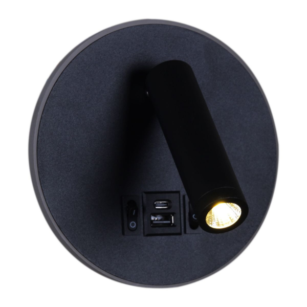 Настенный светодиодный светильник Reluce 86203-9.2-001KT LED12W+USB BK Настенный светодиодный светильник Reluce 86203-9.2-001KT LED12W+USB BK