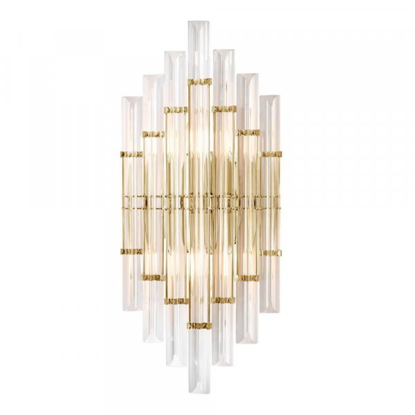 Настенный светильник Crystal Lux Saragosa AP2 Brass/Transparente Настенный светильник Crystal Lux Saragosa AP2 Brass/Transparente