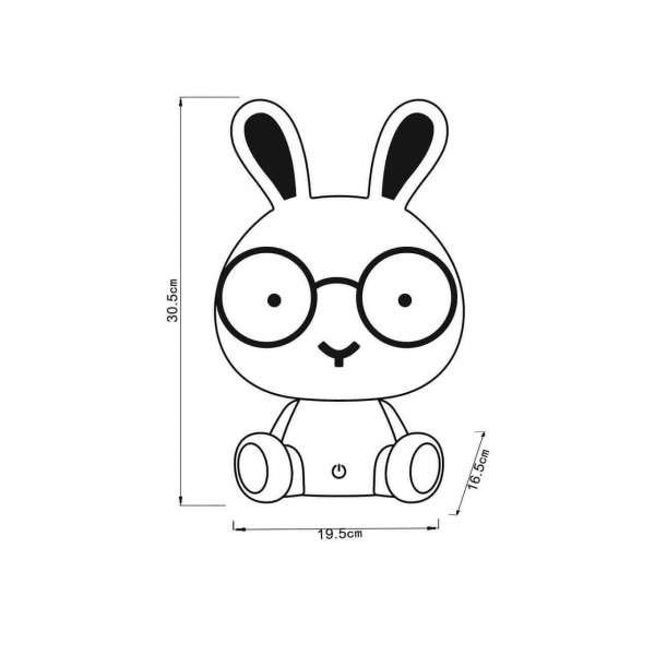 Настольная лампа Lucide Dodo Rabbit 71591/03/66 Настольная лампа Lucide Dodo Rabbit 71591/03/66