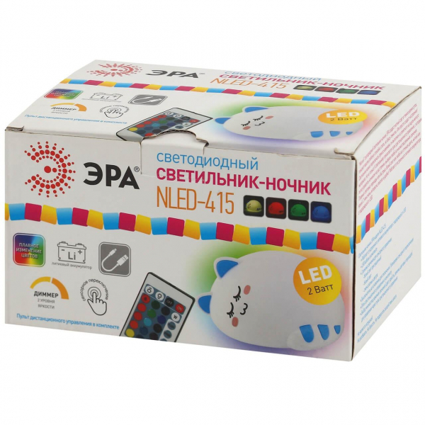 Настольная лампа ЭРА NLED-415-2W-BU Б0041095 Настольная лампа ЭРА NLED-415-2W-BU Б0041095