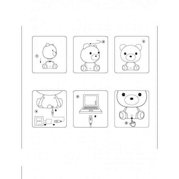 Настольная лампа Lucide Dodo Bear 71590/03/31 Настольная лампа Lucide Dodo Bear 71590/03/31