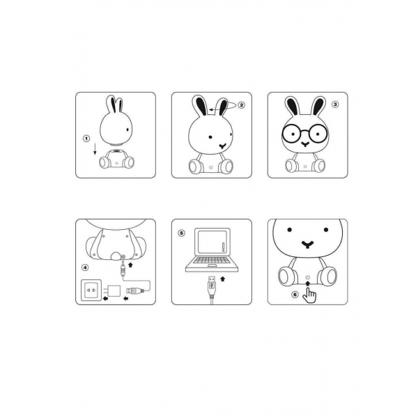 Настольная лампа Lucide Dodo Rabbit 71591/03/66 Настольная лампа Lucide Dodo Rabbit 71591/03/66