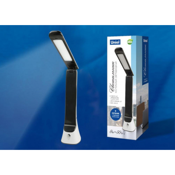 Настольная лампа Uniel TLD-564 White-Black/LED/500Lm/3000-6000K/Dimmer/NightLight UL-00006474 Настольная лампа Uniel TLD-564 White-Black/LED/500Lm/3000-6000K/Dimmer/NightLight UL-00006474