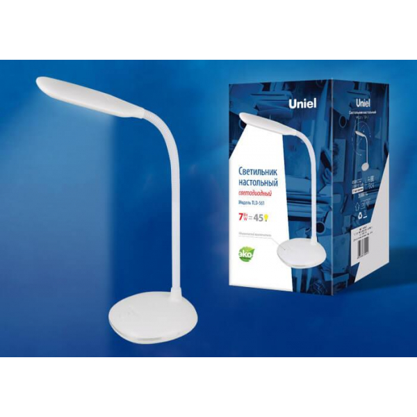 Настольная лампа Uniel TLD-561 White/LED/450Lm/4500K UL-00004463 Настольная лампа Uniel TLD-561 White/LED/450Lm/4500K UL-00004463