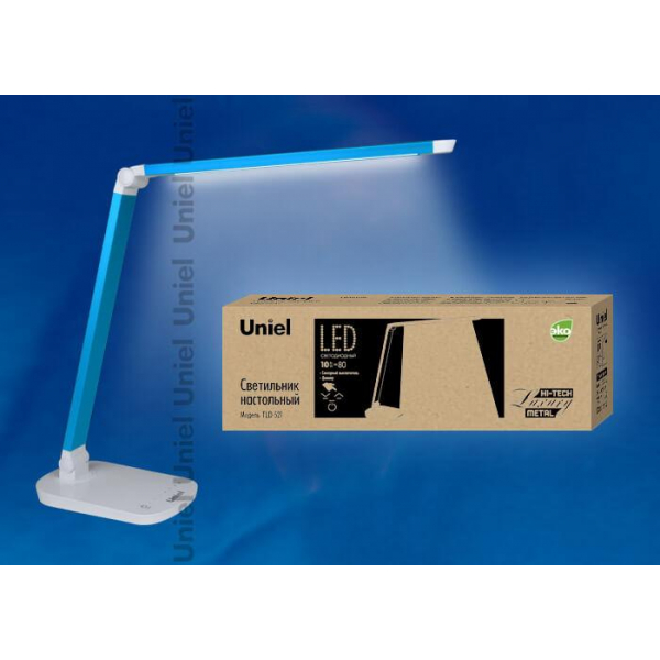 Настольная лампа Uniel TLD-521 Blue/LED/800Lm/5000K/Dimmer 10084 Настольная лампа Uniel TLD-521 Blue/LED/800Lm/5000K/Dimmer 10084
