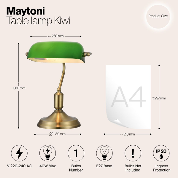 Настольная лампа Maytoni Kiwi Z153-TL-01-BS Настольная лампа Maytoni Kiwi Z153-TL-01-BS