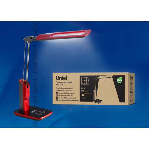 Настольная лампа Uniel TLD-515 Red/LED/900Lm/2700-6400K/Dimmer 09104