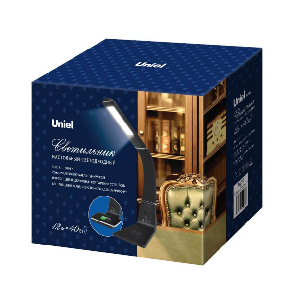 Настольная лампа Uniel TLD-565 Black/LED/360Lm/3000-6000K/Dimmer/WR UL-00006472 Настольная лампа Uniel TLD-565 Black/LED/360Lm/3000-6000K/Dimmer/WR UL-00006472