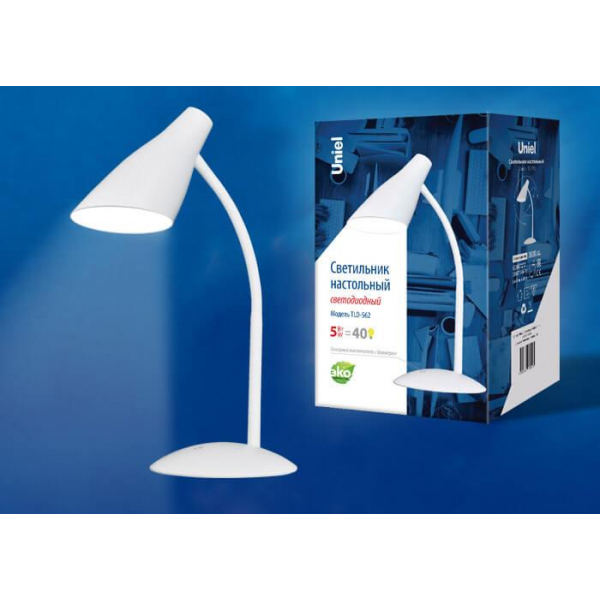 Настольная лампа Uniel TLD-562 White/LED/360Lm/4500K/Dimmer UL-00004464 Настольная лампа Uniel TLD-562 White/LED/360Lm/4500K/Dimmer UL-00004464