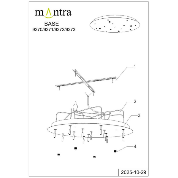 Потолочное основание Mantra Modular Light Florones 9371