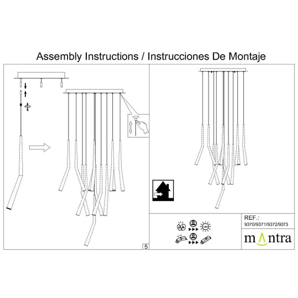 Потолочное основание Mantra Modular Light Florones 9373