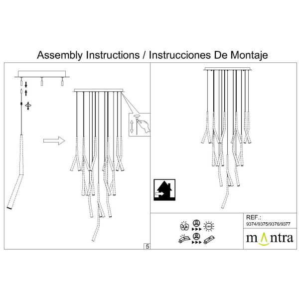 Потолочное основание Mantra Modular Light Florones 9377