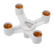 Разветвитель цокольный Е27-4хЕ27 белый REXANT 11-8862