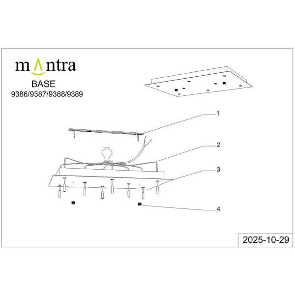 Потолочное основание Mantra Modular Light Florones 9387