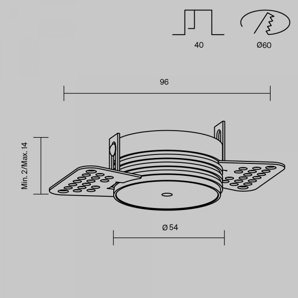 Крепление Maytoni Technical Pendant PA001-TRS-W Крепление Maytoni Technical Pendant PA001-TRS-W