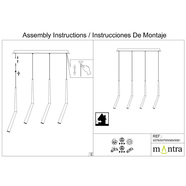 Потолочное основание Mantra Modular Light Florones 9380