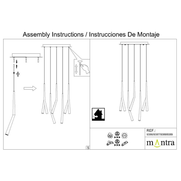 Потолочное основание Mantra Modular Light Florones 9388