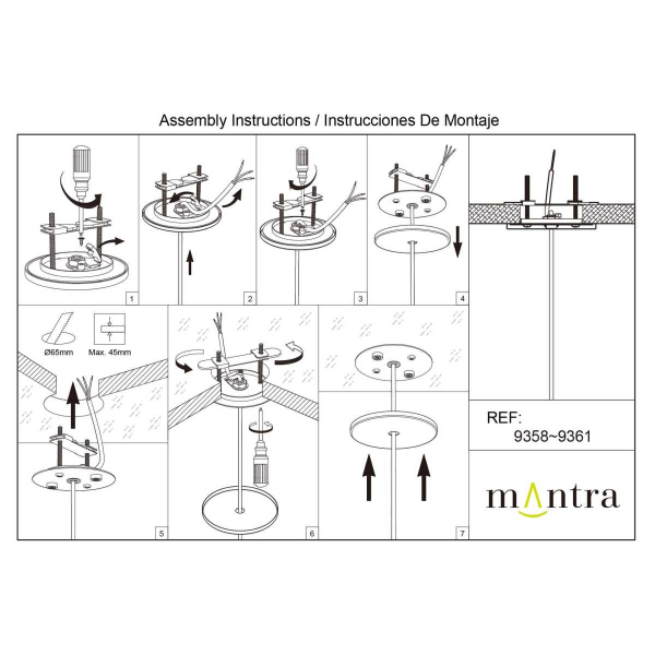 Потолочное основание Mantra Modular Light Florones 9358