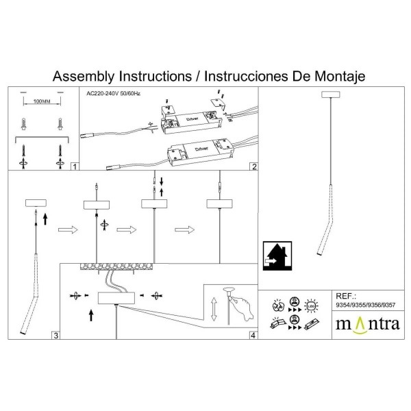 Потолочное основание Mantra Modular Light Florones 9357