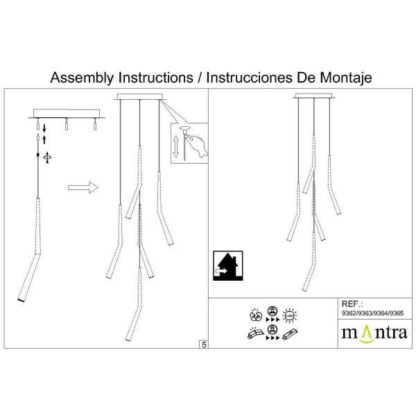 Потолочное основание Mantra Modular Light Florones 9362