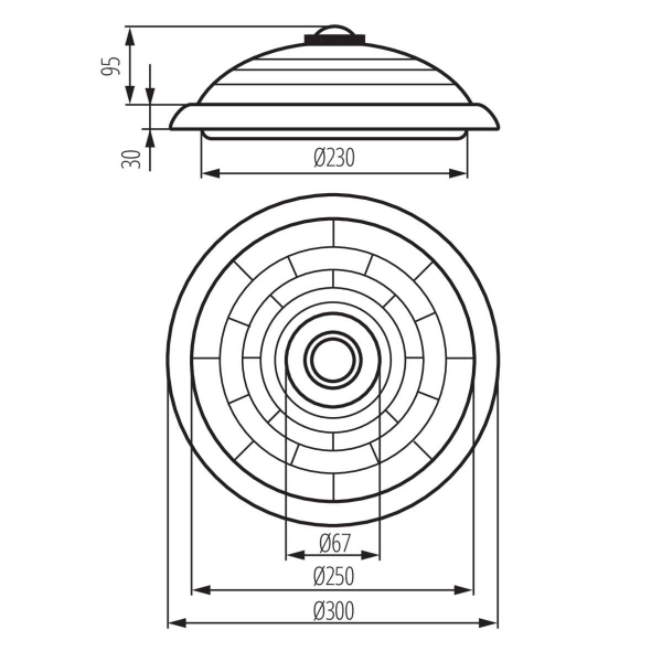 Корпус для потолочного светильника Kanlux GL-FOGLER DL-240O 18125 Корпус для потолочного светильника Kanlux GL-FOGLER DL-240O 18125