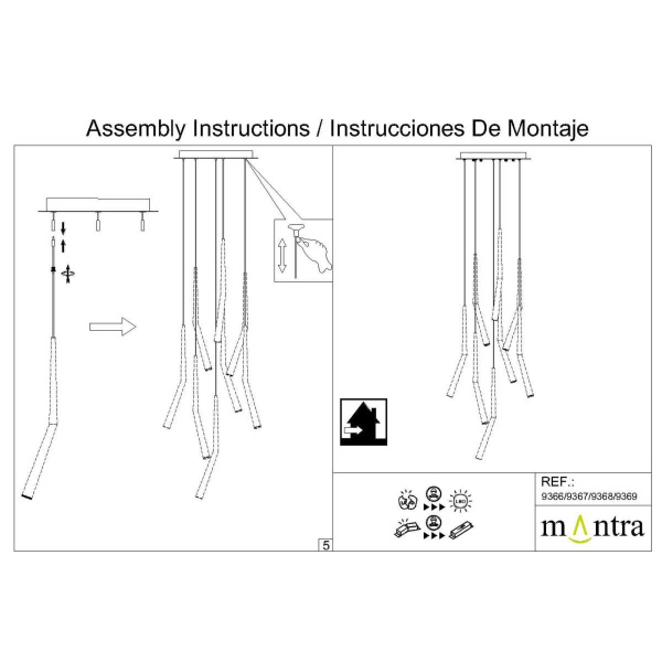 Потолочное основание Mantra Modular Light Florones 9368