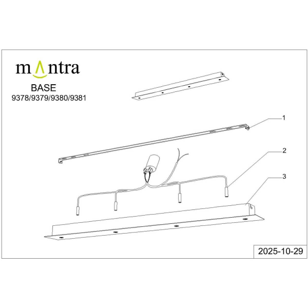 Потолочное основание Mantra Modular Light Florones 9380