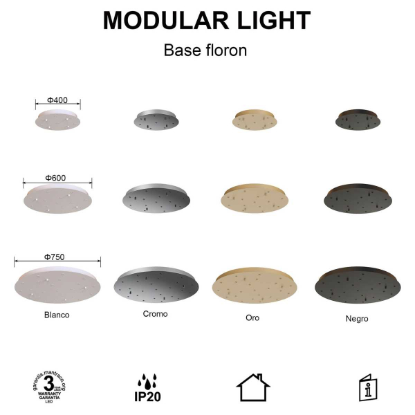 Потолочное основание Mantra Modular Light Florones 9372