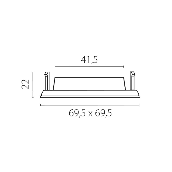 Рефлектор квадратный для рамок 07521х/07521X-01 и 07522х/07522X-01 Lightstar Stella 075517