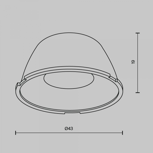 Линза Maytoni для Alfa LED 36° LensD43-36 Линза Maytoni для Alfa LED 36° LensD43-36