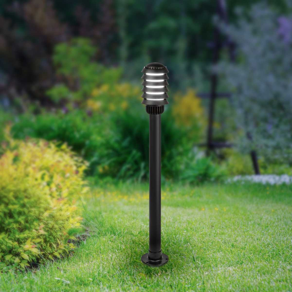 Садово-парковый светильник ЭРА «Поллар» НТУ 01-60-016 напольный черный IP54 Е27 max60Вт h1050мм Б0057489