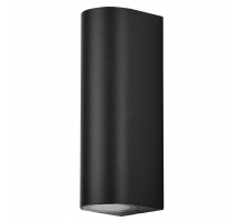 Светильник садово-парковый Feron DH024, на стену, 2*GU10 MR11 230V, черный