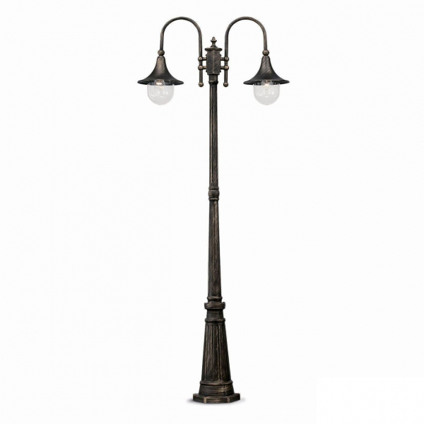 Садово-парковый светильник Ideal Lux Cima Pt2 Nero Antico 024097 Садово-парковый светильник Ideal Lux Cima Pt2 Nero Antico 024097