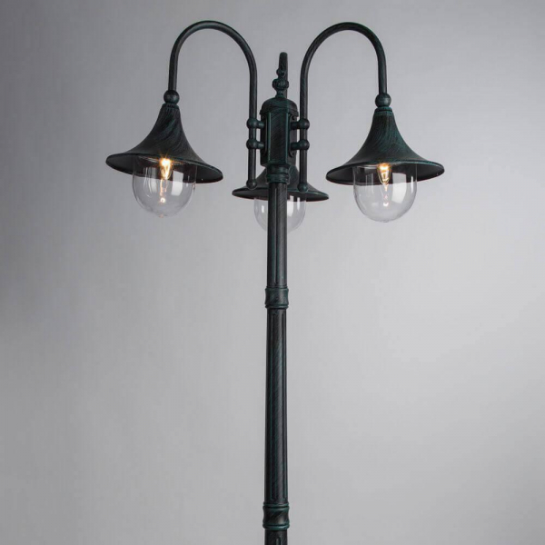 Садово-парковый светильник Arte Lamp Malaga A1086PA-3BG Садово-парковый светильник Arte Lamp Malaga A1086PA-3BG