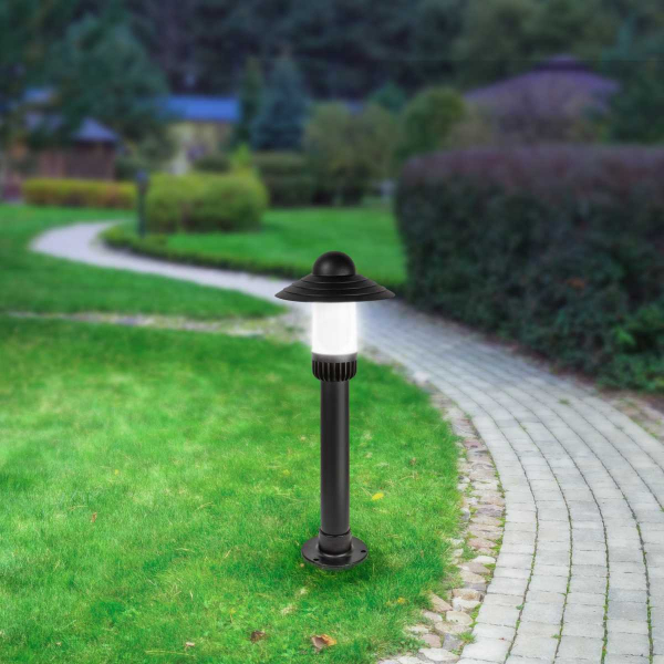 Садово-парковый светильник ЭРА «Поллар» НТУ 01-60-008 напольный черный IP54 Е27 max60Вт h660мм Б0057494