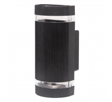 Светильник садово-парковый Feron.ONE DH1702-P, на стену вверх/вниз, 2*GU10 220-240V, черный пластик