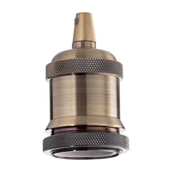 Патрон Ideal Lux Portalampada E27 Ghiera Ottone Brunito 249216 Патрон Ideal Lux Portalampada E27 Ghiera Ottone Brunito 249216
