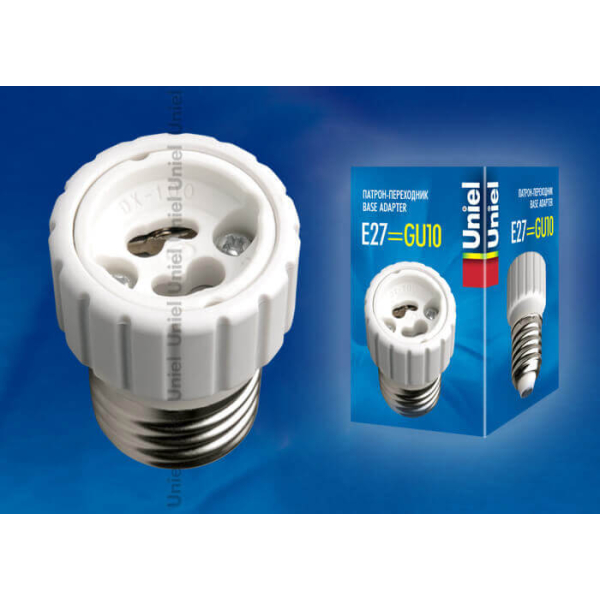 Переходник с цоколя Е27 на GU10 Uniel LH27-GU10L 06472