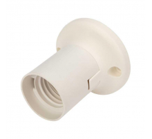 Патрон пластиковый настенный Е27 прямой, белый REXANT 11-8870