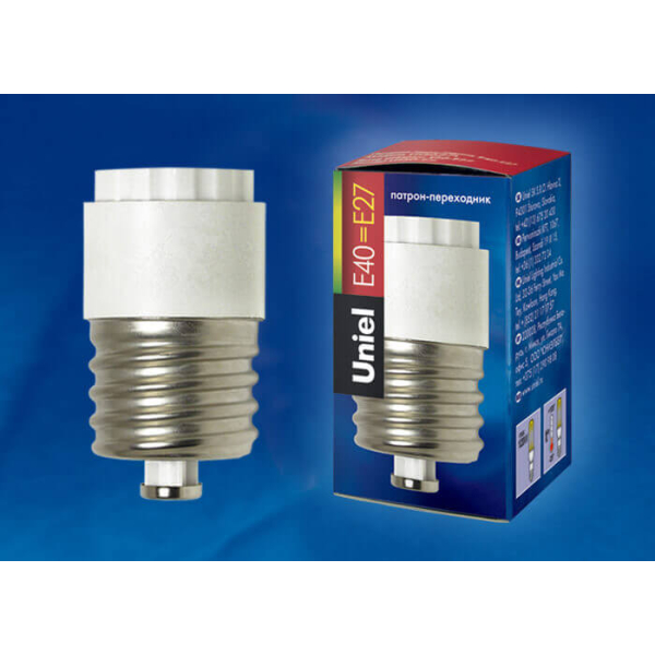 Переходник с цоколя E40 на E27 Uniel LH40-27L 00719