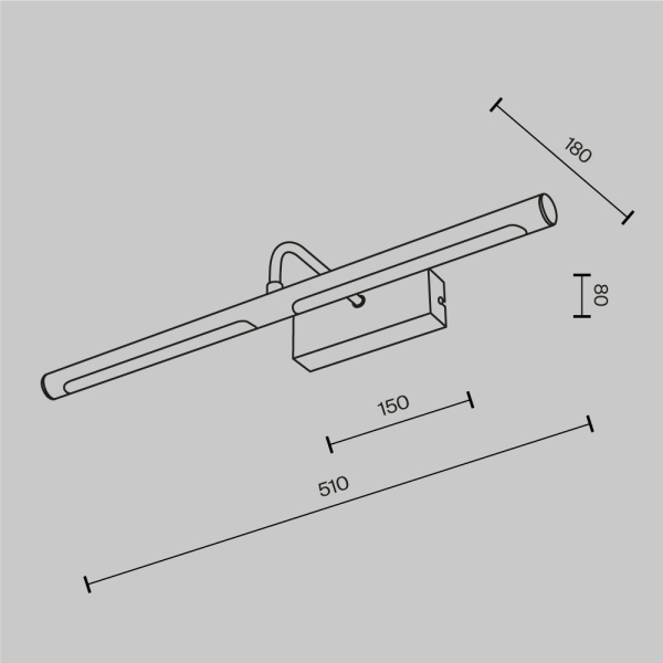 Подсветка Maytoni MIR266WL-L12BS3K