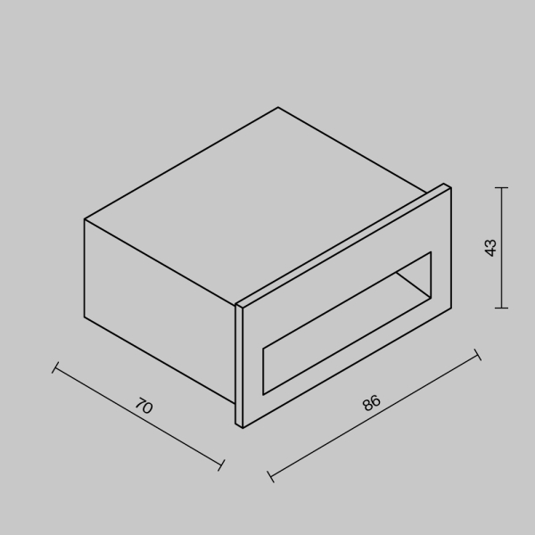 Подсветка для лестниц Maytoni Outdoor Futo O512SL-L3W3K