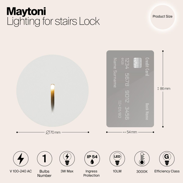 Подсветка для лестниц Maytoni Bil O014SL-L3W3K
