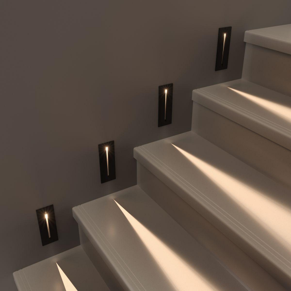 Встраиваемый светодиодный светильник Elektrostandard Step 8 40108/Led черный a055592 Встраиваемый светодиодный светильник Elektrostandard Step 8 40108/Led черный a055592