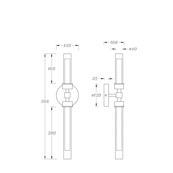 Подсветка для зеркал Maytoni Stelo MOD116WL-L7B3K